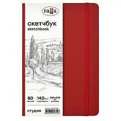 Скетчбук А5 130*210мм 80л Гамма "Студия" ярк цв Айвори 140г, фото №1