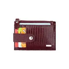 Кредитница ESSE КРИС CHERRY кожа варан бордо, фото №1