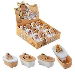 Точилка пластиковая Капибара в ванне с контейнером  в ассор, фото №1