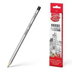 Набор чернографитных карандашей ArtBerry 2H-2B, 6 шт, фото №1