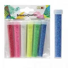 Набор блесток 6цв 6шт по 5гр Неон в тубе, фото №1