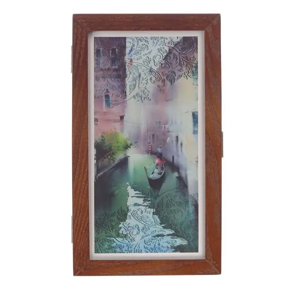 Ключница, L16 W5 H28 см, Венеция, закрытая, темное дерево, фото №1