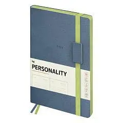 Ежедневник недат B5 "Personality. Blue" мягкая обл, кожзам,  на, фото №1