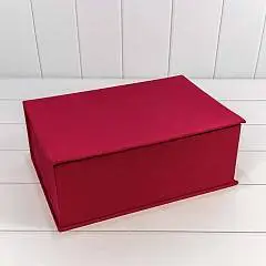 Коробка подарочная "Книжка" бархат красный 39,5*27,5*15 см 6-6, фото №1