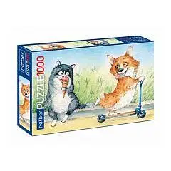 Пазл 1000эл Хатбер "Premium" А2 680*480мм  -Из жизни корги-, фото №1