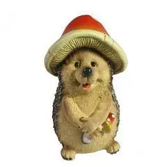 Изделие декоративное "Еж в шляпе мухомора" 9*10*15,5, фото №1