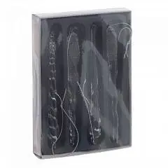 Набор украшений стекло "Сосулька", L1,5 W1,5 H14 см, фото №1