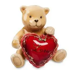 Набор cоль-перец Влюбленный мишка фарфор CMS-14/17, фото №1