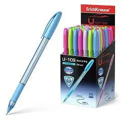 Ручка шариковая EK U-109 Spring Stick&Grip 1.0,  синяя, фото №1