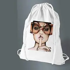 Сумка для сменной обуви "Девушка в очках", фото №1