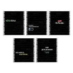 Тетрадь 48л ЛИНИЯ "ФРАЗЫ С ХАРАКТЕРОМ" ТВИН лак, фото №1