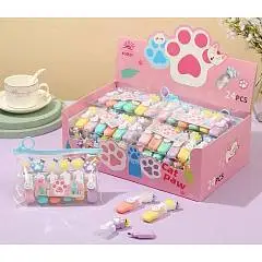 Набор текстовыделителей 6цв 1-4мм ONE METER SUNSHINE Cat paw, фото №1