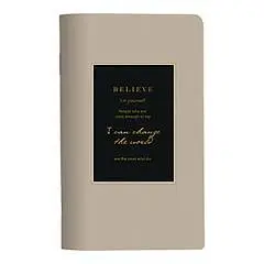 Блокнот А5 48л лин "Believe", бежевая рамка, фото №1