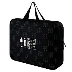 Папка д/тетрадей  34.5х26х7см 1отд молния водоот ткань "Фразы с, фото №1