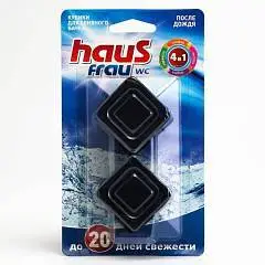 Чистящее средство д/унитаза Haus Frau кубик, посл.дожд. 2х50г, фото №1