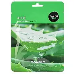Маска д/л ткан Consly Daily Solution с экстрактом алоэ, 25мл, фото №1