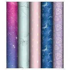 Бумага упаковочная "Brilliant effect" 70*100см в рулоне, фото №1