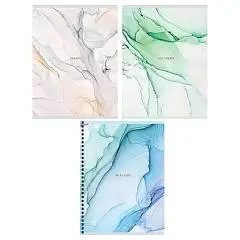 Тетрадь 80л  КЛЕТКА "Marble color" фольга, спираль, фото №1