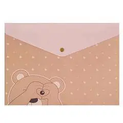 Папка-конверт на кнопке А4 "Мишка", фото №1