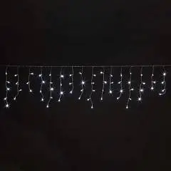 Гирлянда электрическая "Бахрома" 100л, LED, 2,5х0,6х0,3м, белый, фото №1