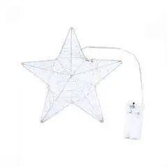 Светящаяся фигура Белая звезда, сеточка, 20 см Т-5545, фото №1