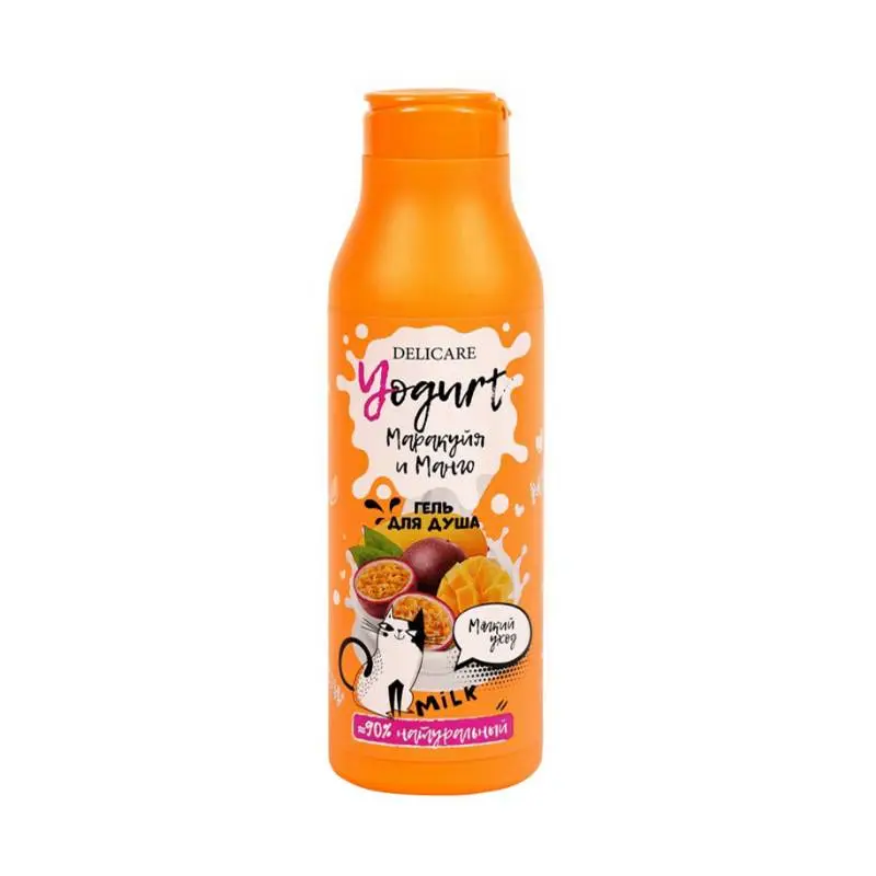Гель д/душа Delicare YOUGURT "Маракуйя и Манго" 400мл, фото №1