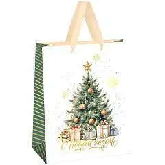 Сумка подарочная "Christmas mood" фольга 33*42*12см, фото №1