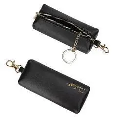 Ключница жен. Fabretti нат.кожа, черный с зол. тисн., фото №1