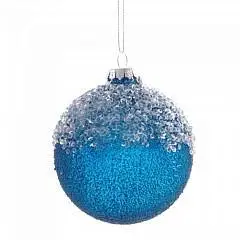 Шар елочный стекло  L8 W8 H10 см, фото №1