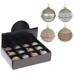 Шар елочный стекло  D 8 см, L35 W25 H8,5 см, фото №1