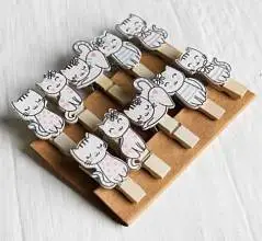 Набор декоративных прищепок "Котики" 10 шт., фото №1