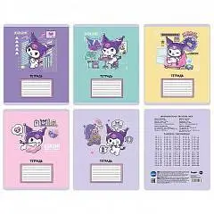 Тетрадь 18л КЛЕТКА "Kuromi" ВД-лак, фото №1