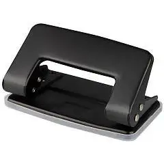 Дырокол OfficeSpace 10л., металлический, черный, фото №1