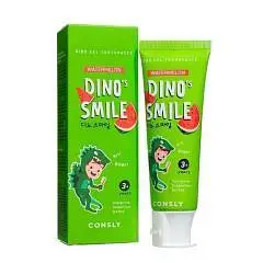 Зубная паста дет Consly DINO's SMILE c ксилитом, арбуз 3+ 60мл, фото №1