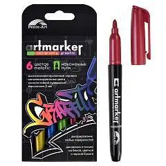 Набор арт-маркеров металл 6цв нак пул блистер, фото №1