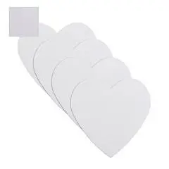 Холсты на магните сердце 4шт 7.5см 280г 100% хл BRAUBERG ART, фото №1