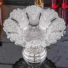 Ваза универсальная на ножке, диаметр 30 см высота 13 см, 1,3 кг, фото №1