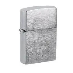 Зажигалка ZIPPO с покр Brushed Chrome латунь/сталь сереб матовая, фото №1