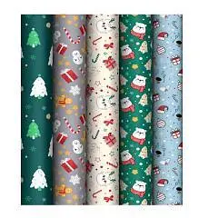 Бумага упаковочная НГ "NY mood" 70*100см в рулоне, фото №1