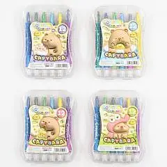 Карандаши цветные Капибара восковые мини 12цв, фото №1