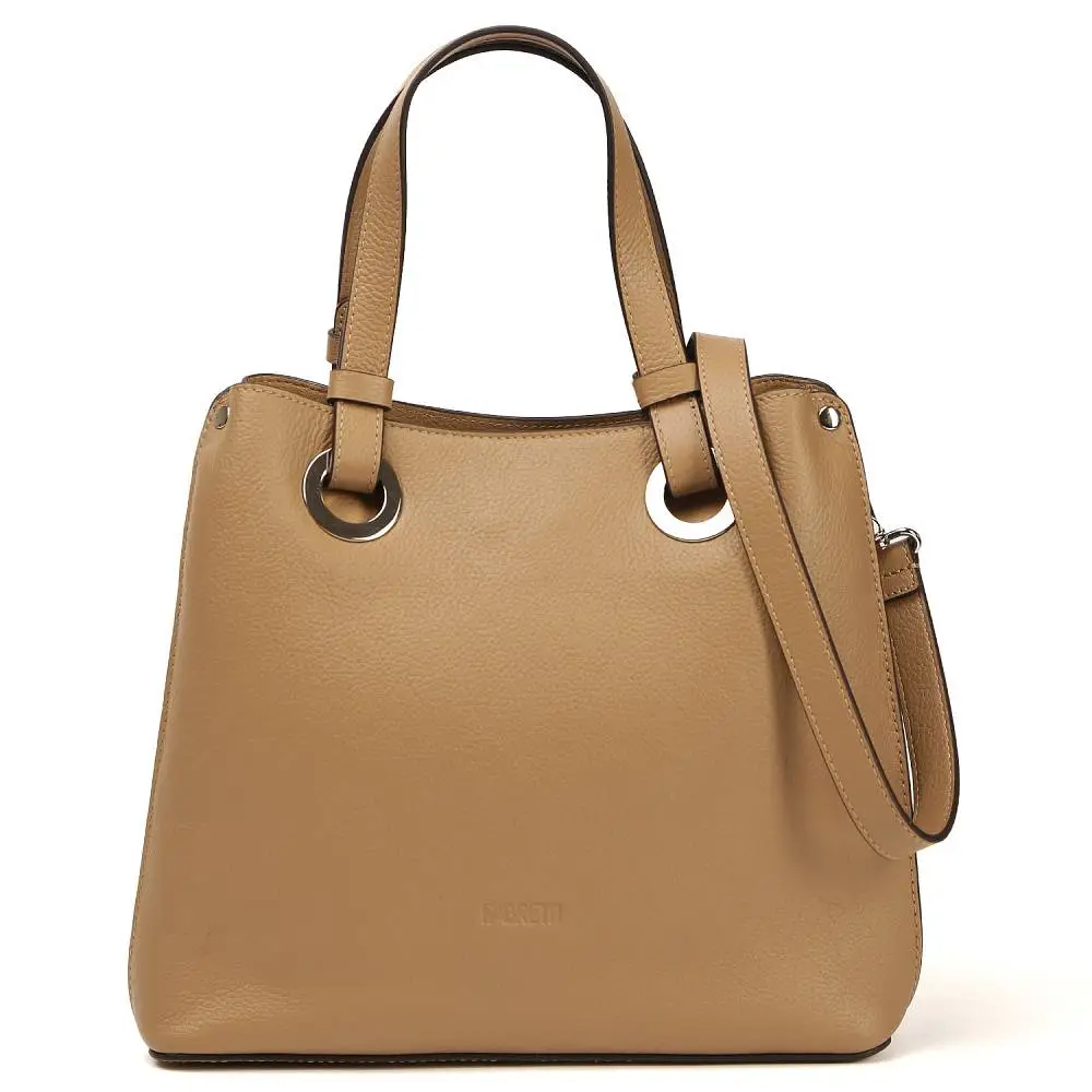 Сумка жен. FABRETTI нат.кожа беж/платок в подарок, фото №1