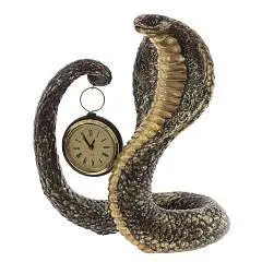 Фигурка декоративная с часами"Змея"  L22 W14 H25 см, фото №1