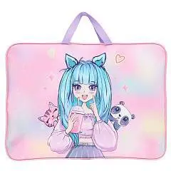 Папка д/худ А3 ткань молния вокруг Anime Girl Кокос, фото №1