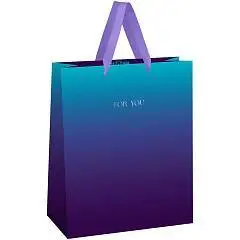 Сумка подарочная "Intense gradient" фольга 33*42*12см, фото №1