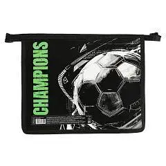 Папка д/тетр А5 пластик/картон молния сверху Champions Кокос, фото №1