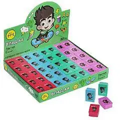 Ластик Hatber "Влад А4" 28х18х9 мм, ассорти, фото №1