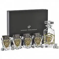 Набор д/виски "Великая Россия" Георгий Побед. 4 бокалов/штоф, фото №1