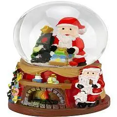 Сувенир новогодний снежный шар Уютный вечер D4,5см, фото №1