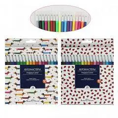 Фломастеры "HAPPYCOLOR" 18 ЦВ. 2 вида,подвес, фото №1