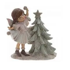 Фигурка декоративная "Девочка-фея", L12 W7 H12,5 см, фото №1